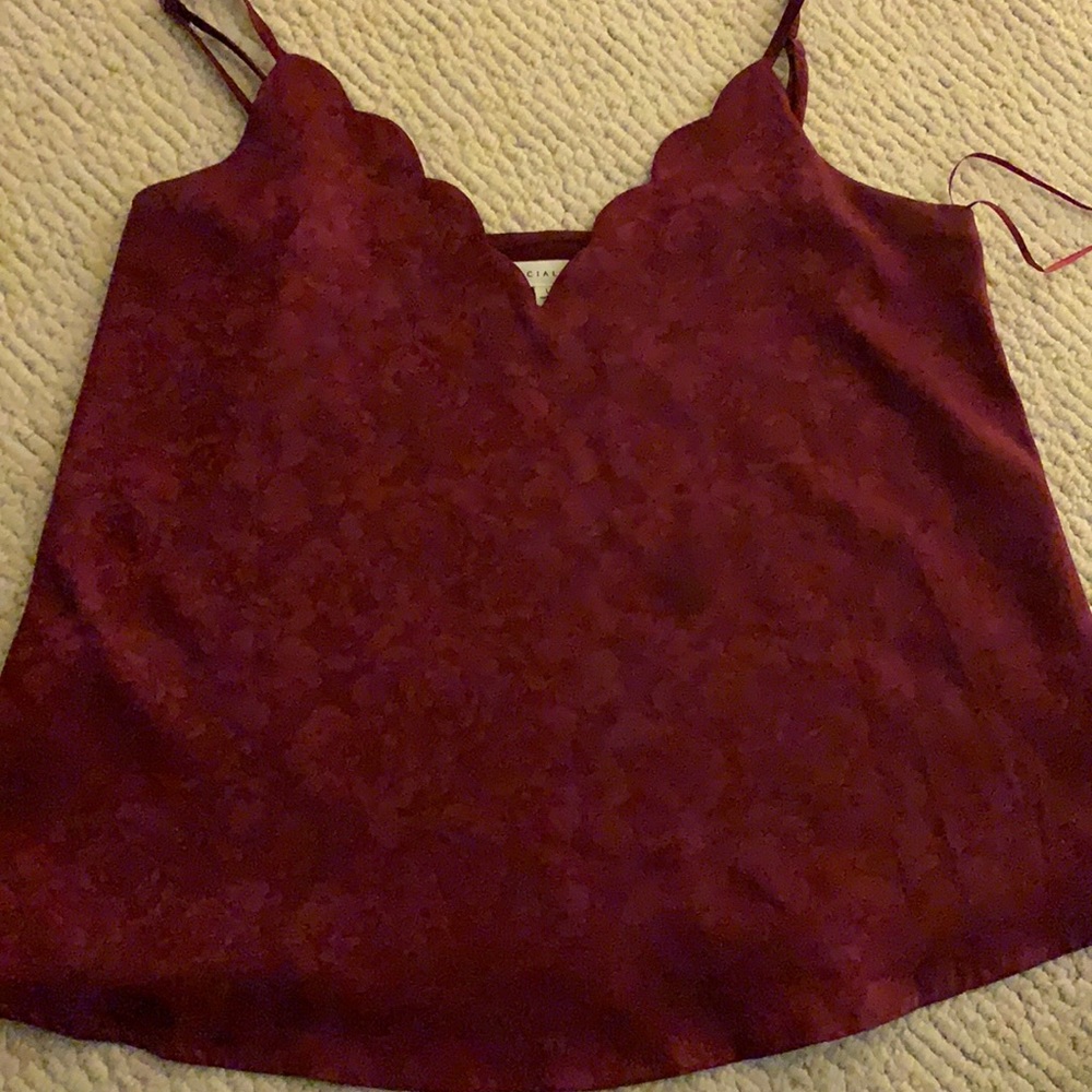 Red floral Dressy Tank